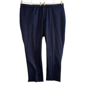NWT Catherines Jacquard Navy Pants 26W